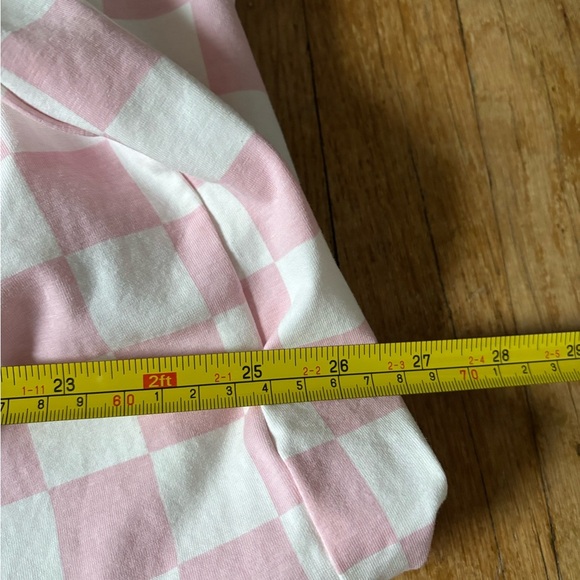 Monica + Andy Organic Life of the Party Dress Pink White Check Maternity - Picture 14 of 14